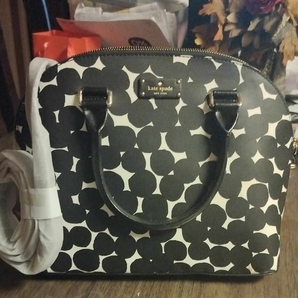 Kate Spade Black and Cream Satchel